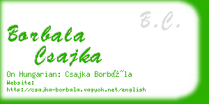 borbala csajka business card